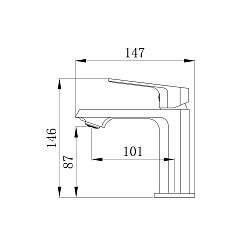 Tokito Смеситель для раковины AMA хром TOK-AMA-1011 – фотография-5