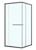 Azario Душевой уголок Monako 100/100 профиль матовый графит стекло прозрачное