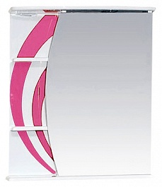Misty Мебель для ванной Каролина 60 3 ящика L розовое стекло – фотография-4