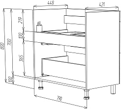 Водолей Тумба под раковину Адель 80 дуб крымский коричневый – фотография-10