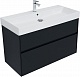 Aquanet Мебель для ванной Бруклин 100 подвесная черная матовая – картинка-54