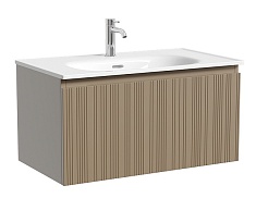 Sancos Тумба с раковиной Code 80 серо-бежевая раковина Sabo 80 CN13002