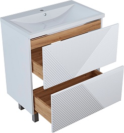Mixline Тумба под раковину Вектор 75 белая – фотография-2