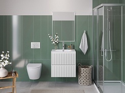 BelBagno Тумба с раковиной Uno mini 70 подвесная Bianco Opaco с раковиной BB-8099-3-70 – фотография-9