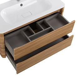 Cezares Тумба под раковину Relax 100 подвесная дуб карамельный – фотография-5