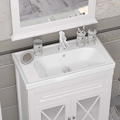 Opadiris Тумба под раковину Палермо 80 белая матовая – фотография-6