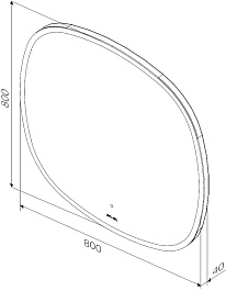 Am.Pm Зеркало Func 80 с подсветкой – фотография-10