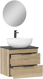 Onika Тумба с раковиной и столешницей Легран 60 подвесная дуб галифакс – фотография-12