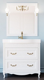 ValenHouse Комплект мебели Лиора 90 белый, фурнитура бронза – фотография-1