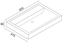 Misty Тумба с раковиной Эмилия 60 напольная черная – фотография-3