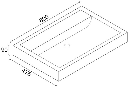 Misty Тумба с раковиной Эмилия 60 напольная черная – картинка-3