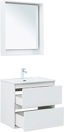 Aquanet Тумба с раковиной Милан 70 Flat подвесная белая – фотография-14