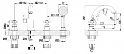 Lemark Смеситель Vintage LM2841B на борт ванны – фотография-2