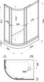 Triton Душевой уголок Коралл Лайт А правый 120/80 Щ0000068950 – фотография-4