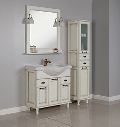 Акватон Зеркало для ванной "Жерона 85" белое золото – фотография-2