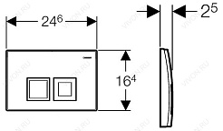 Geberit Кнопка смыва Delta 50 115.135.46.1 хром, матовая – фотография-2