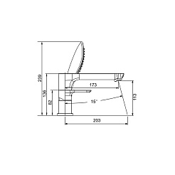 Gappo Смеситель для вынны 35к G1148 белый/хром – фотография-3