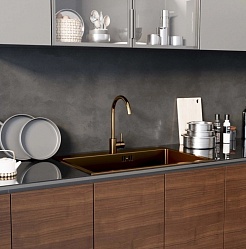 Mixline Смеситель для кухни 35k MLSS-0303BR бронза – фотография-4