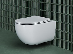 Ceramicanova Подвесной унитаз Long Rimless CN3015 белый – фотография-3