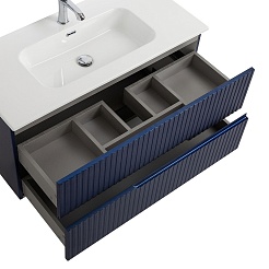 Cezares Тумба с раковиной Duet-N 100 подвесная sapfiro – фотография-2