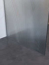 BelBagno Душевая перегородка Uno UNO-L-1-TB-90-FL-Cr 90x200 профиль хром стекло рифленое – фотография-5