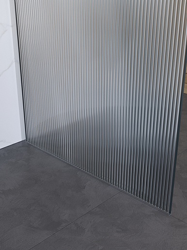 BelBagno Душевая перегородка Uno UNO-L-1-TB-90-FL-Cr 90x200 профиль хром стекло рифленое – картинка-5