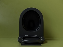 Ceramicanova Подвесной унитаз Uno Rimless CN11001MB чёрный матовый – фотография-10