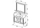 Aquanet Комплект мебели Селена 105 (3 ящика, 2 дверцы), белая/патина серебро – картинка-18