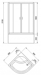 Royal Bath Душевая кабина Fato 85/85 RB85CK-М-CH – фотография-5
