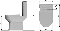 Azario Унитаз-компакт Kano 93590 безободковый с бачком с сиденьем микролифт белый – фотография-17