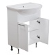 Mixline Тумба с раковиной Алан 60 белая 2 створки – фотография-7