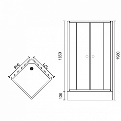 Royal Bath Душевой уголок RB-L-3002 900x900x1850 – фотография-7