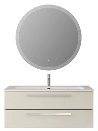 Cezares Тумба с раковиной Eco Cer-N 120 брашированная альпака CZR-8073-120 ручки сатин – фотография-3