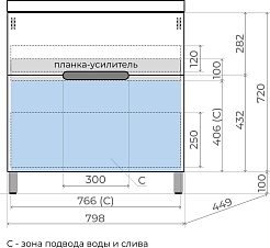 Style Line Тумба с раковиной Матис 80 олива – фотография-10