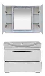 Misty Тумба с раковиной Элвис 105 белая – фотография-3