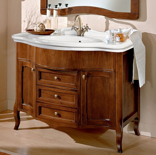 Cezares Тумба с раковиной PAOLINA-DUE Ciliegio Anticato – картинка-3