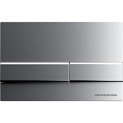 Ceramicanova Подвесной унитаз Forma Rimless с шумоизоляционной панелью CN1000 с системой инсталляции Envision кнопка Flat хром матовый – фотография-3