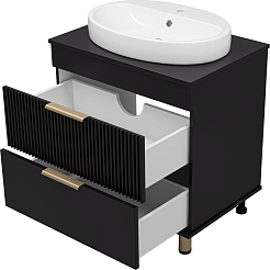 Brevita Тумба под раковину Enfida 70 черная – фотография-4