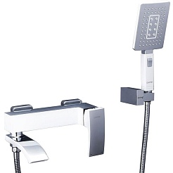 Gappo Смеситель для ванны с душем G07-8 G3207-8 белый/хром – фотография-1