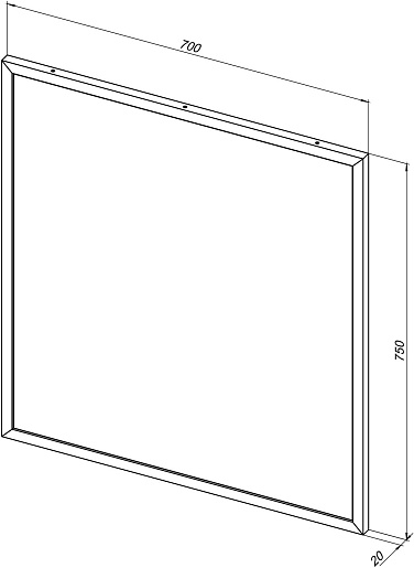 Allen Brau Зеркало Priority 70 1.31014.BB черный браш – картинка-5