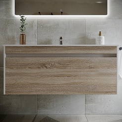 Sancos Тумба с раковиной Smart 120-1 дуб бардолино раковина Element 121 CN7006 – фотография-2