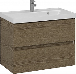 Водолей Мебель для ванной Best 80 подвесная дуб крымский коричневый – фотография-2