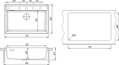 Florentina Мойка кухонная Тоскана 770 жасмин – фотография-4