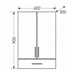 СанТа Шкаф подвесной Дублин 600*900 – фотография-2