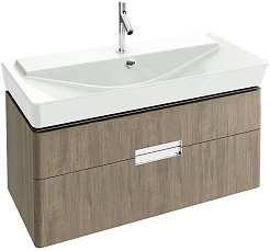 Jacob Delafon Тумба с раковиной "Reve 100" дымчатая, 2 ящика – фотография-1