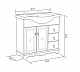 Bas Мебель для ванной Варна 85 орех, глухие дверцы, 3 ящика – картинка-7