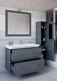 Sanflor Мебель для ванной Модена 105 серая – фотография-8