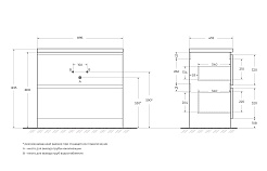 BelBagno Тумба под раковину Albano 90 напольная Rovere Rustico – фотография-8