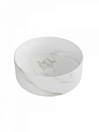 Teymi Раковина накладная в ванную Lina D35 мрамор белый матовый T50182 – фотография-5