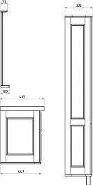 ASB-Woodline Пенал Прато 35 антикварный орех, массив ясеня – фотография-5